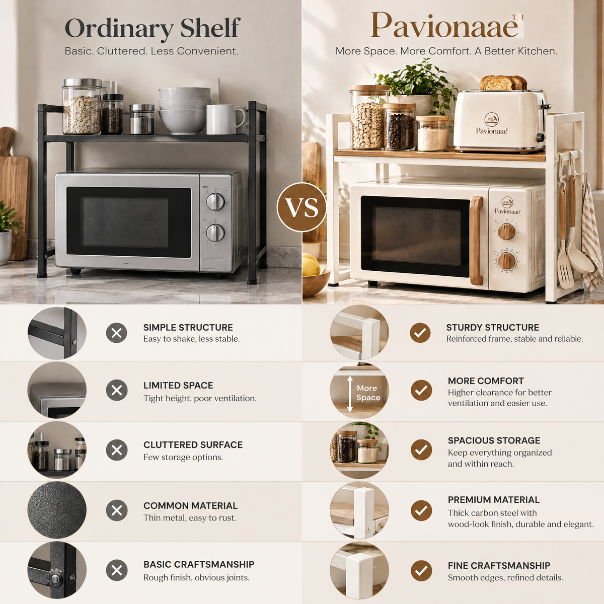Pavionaae™ Over The Counter Appliance Shelf - gallery image 4
