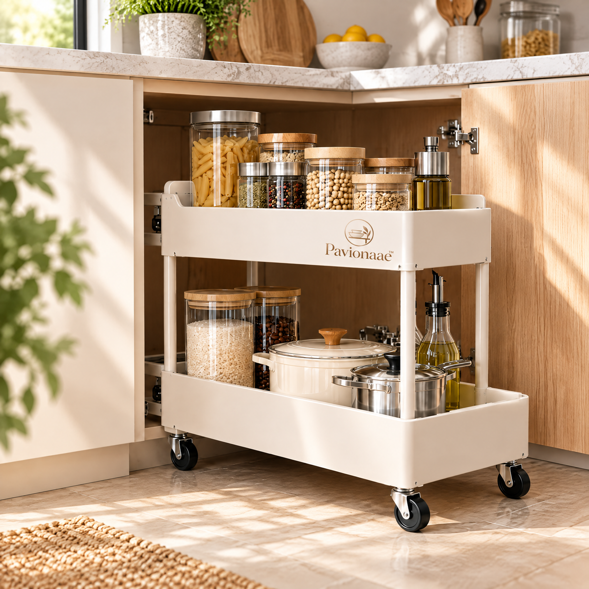 Pavionaae™ Kitchen Cabinet Rolling Organizer - gallery image 4