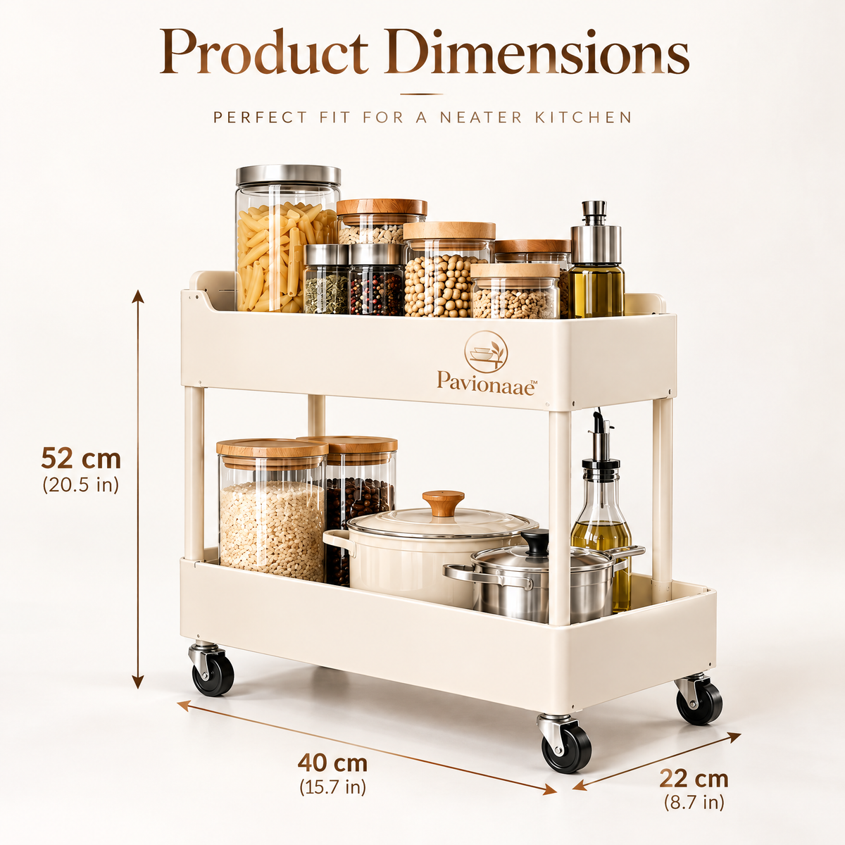 Pavionaae™ Kitchen Cabinet Rolling Organizer - gallery image 5