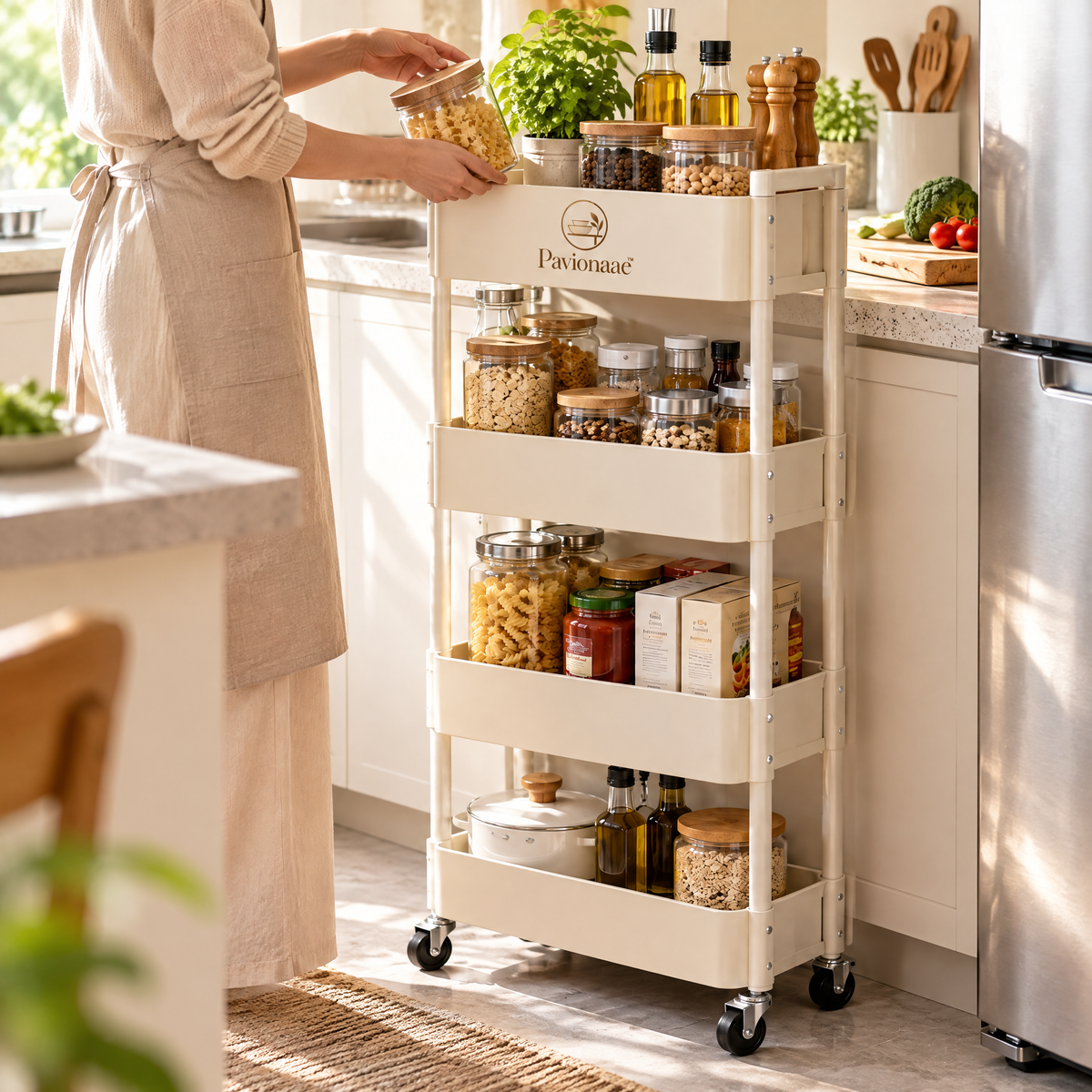 Pavionaae™ Narrow Kitchen Storage Cart - gallery image 5