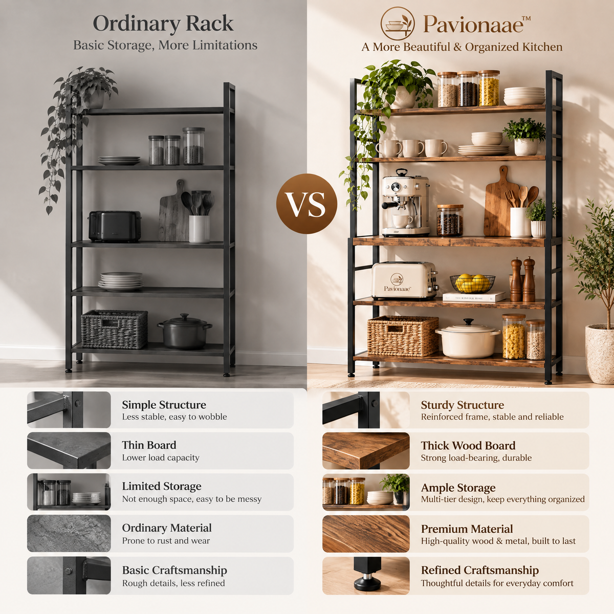 Pavionaae™ Kitchen Baker’s Rack Shelf - gallery image 4