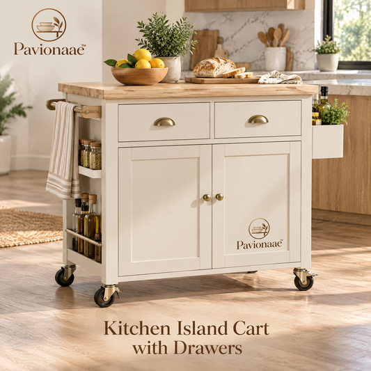 Pavionaae™ Kitchen Island Cart with Drawers - gallery image 1