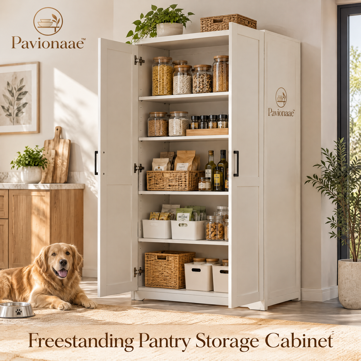 Pavionaae™ Freestanding Pantry Storage Cabinet - gallery image 1