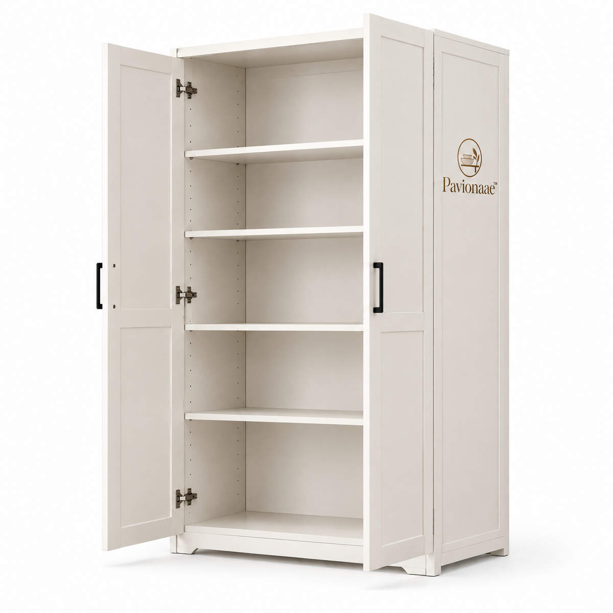 Pavionaae™ Freestanding Pantry Storage Cabinet - white background product view