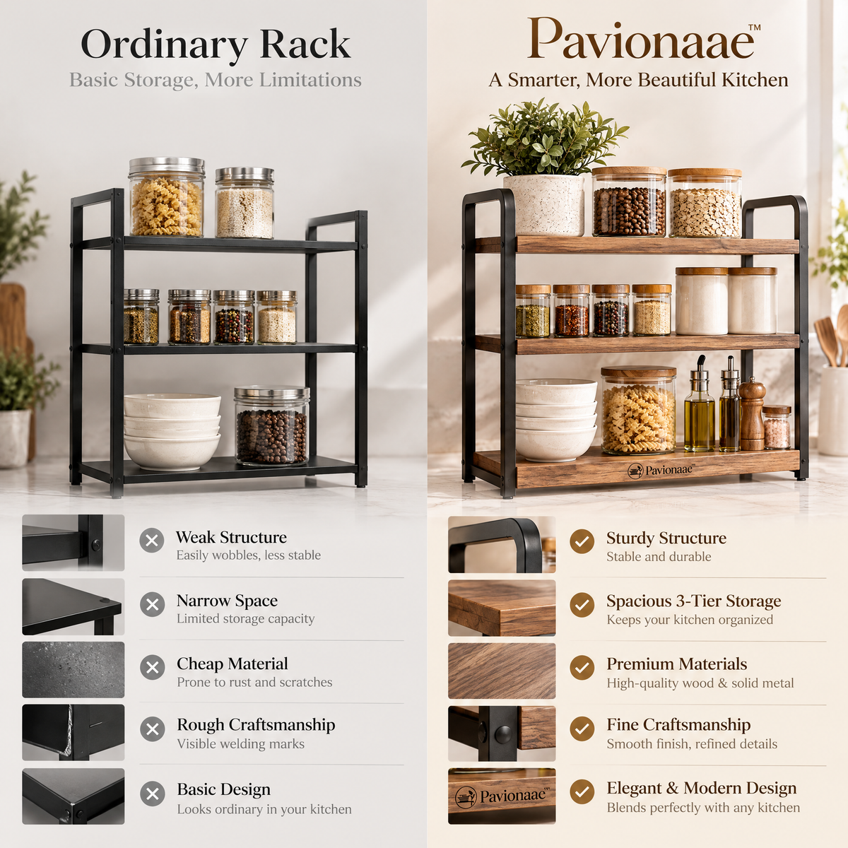Pavionaae™ 3-Tier Kitchen Counter Organizer Shelf - gallery image 4