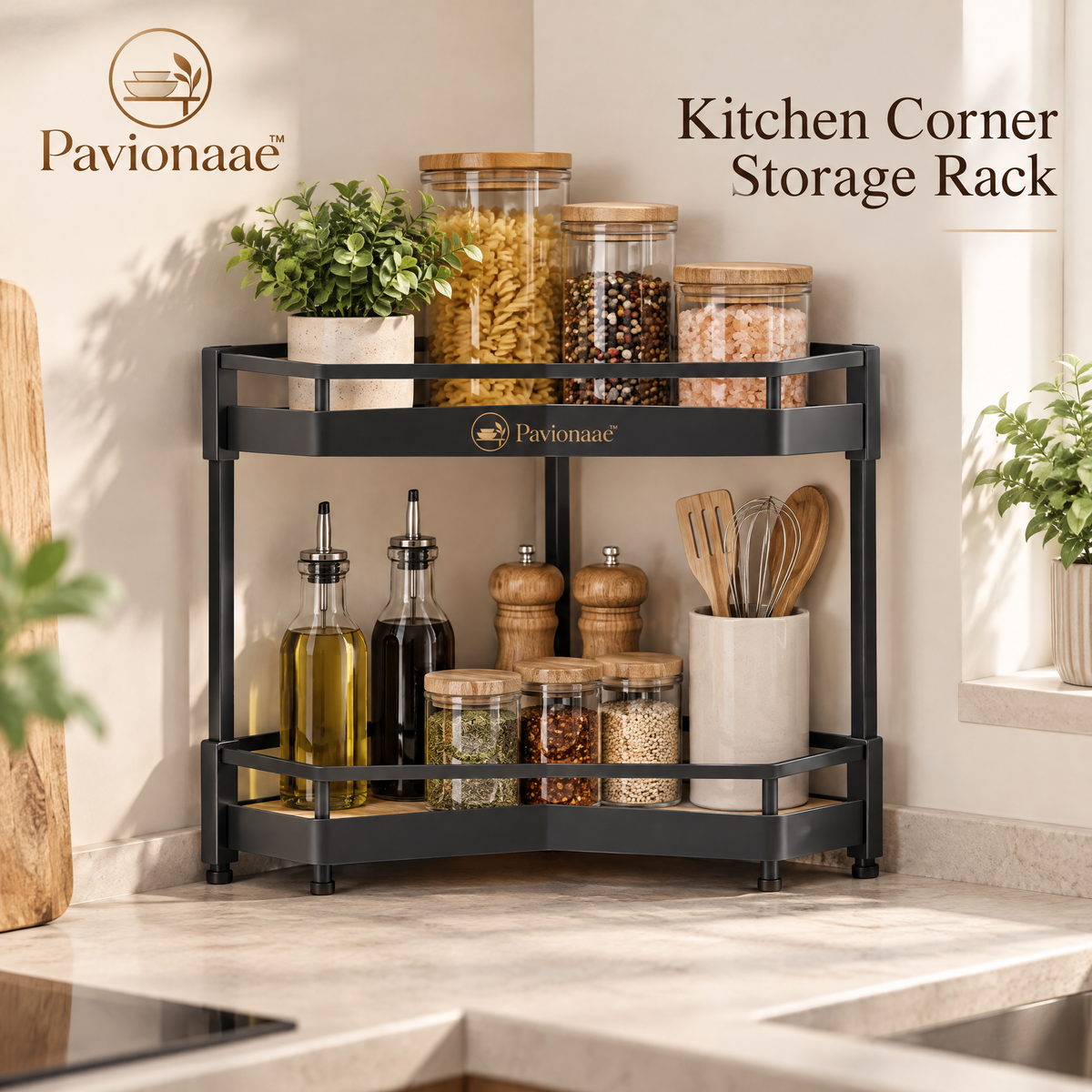 Pavionaae™ Kitchen Corner Storage Rack - gallery image 1