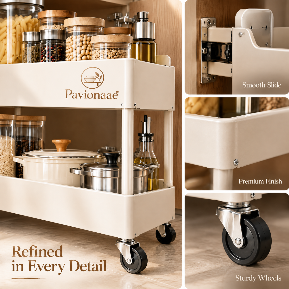 Pavionaae™ Kitchen Cabinet Rolling Organizer - gallery image 3
